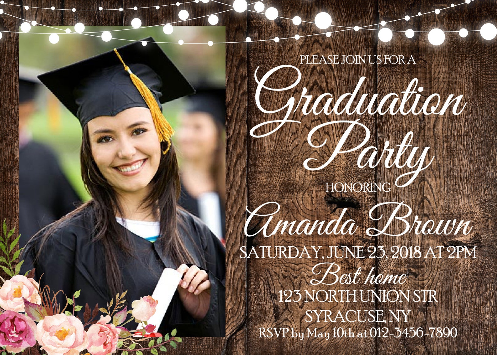 Graduation Party invitation Class of 2021 party High School | Etsy