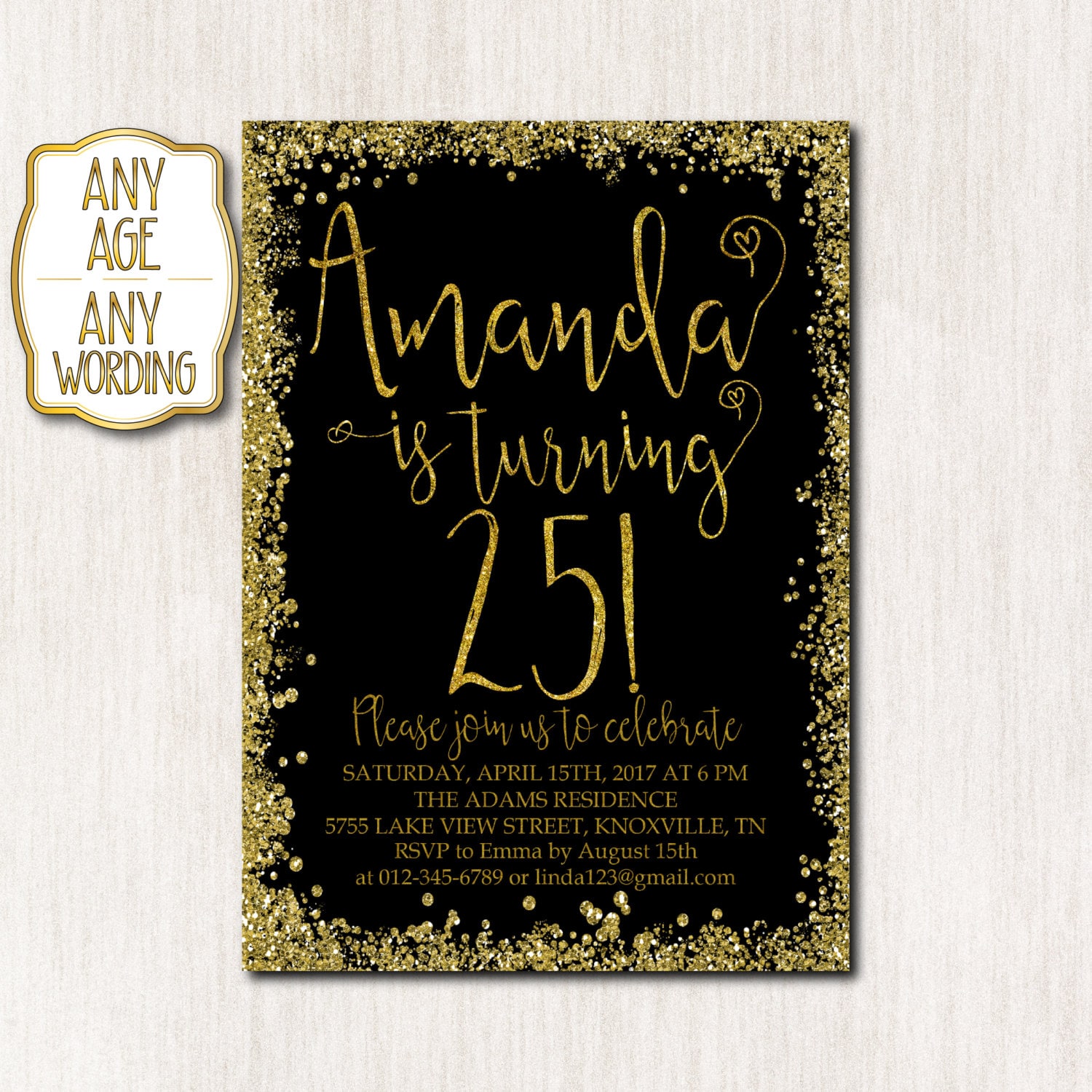 25th birthday card designs templates psd ai free premium templates ...