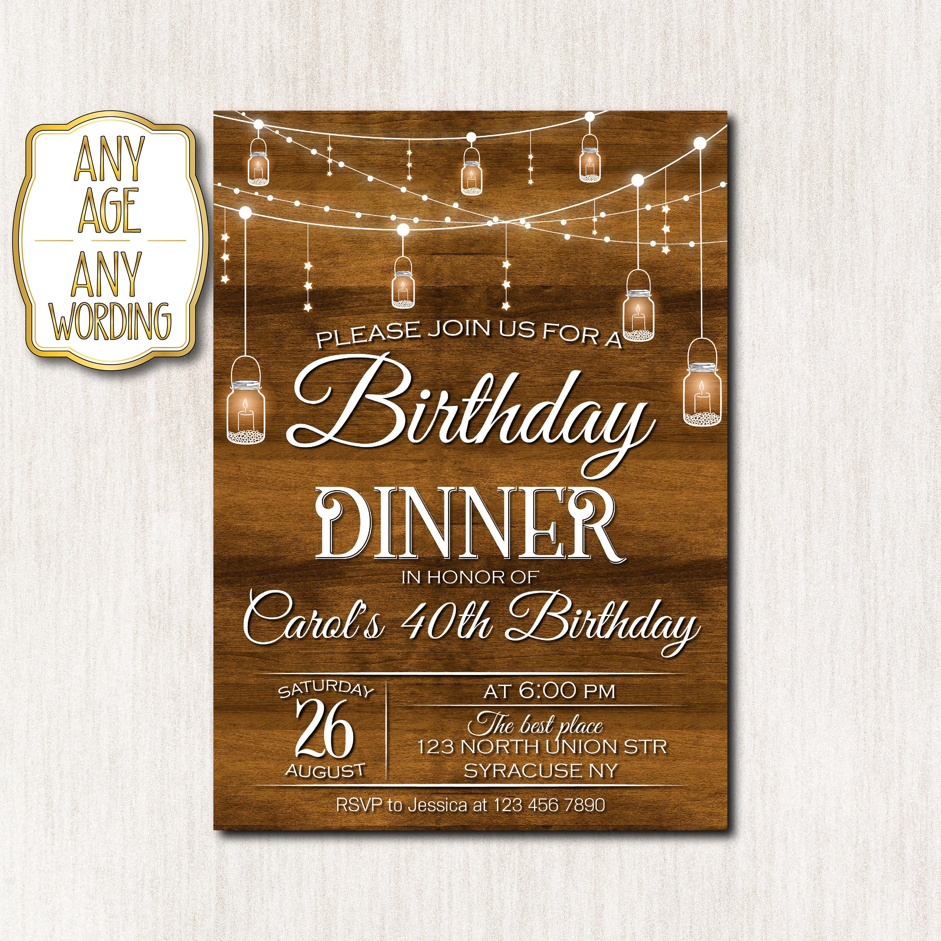 Birthday Dinner Invitation Template Birthday Dinner Invitation Template