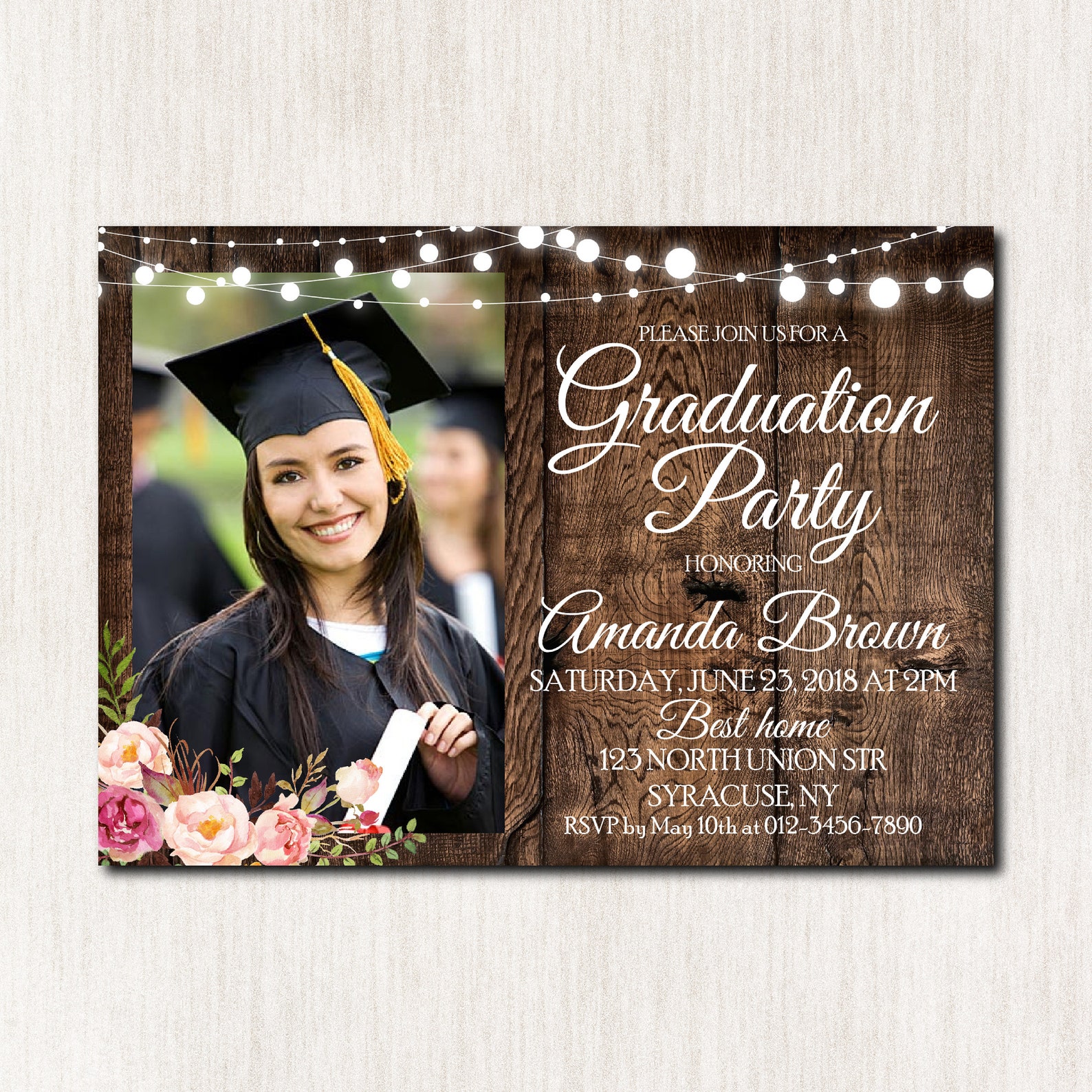 Class of 2021 graduation party invitation