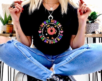 Funny Donut Teacher Test Day Shirt - Donut Stress