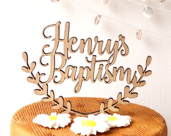 Baptism topper, Christening custom cake topper, personalized cake topper, custom baptism cake topper, baptism decor, blessing topper