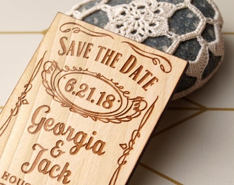 Save the date magnets, whiskey themed wedding save the dates, wooden magnets, wedding magnets, rustic save the dates, set of 25