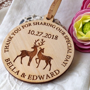 Hochzeitsornamente, Hochzeitsgeschenke, Holzornamente, personalisierte Dankesgeschenke für Gäste, Hochzeitsgeschenke, 25 Stück