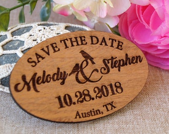Save the date, save the date magnets for wedding, wedding announcement magnets, wooden magnets, save the dates, 25 pc