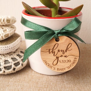 Etichette di ringraziamento, etichette in legno, etichette per bomboniere, etichette regalo personalizzate, set da 10 pz
