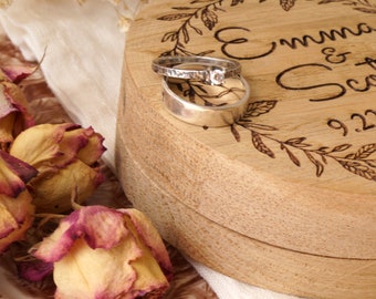 Ring box, Ring box for wedding, Engagement ring box, Rustic wedding ring box, proposal box, Personalised wedding ring box, personalized