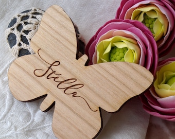 Wedding place settings, wooden butterfly place tags, wedding escort card, name cards, wood names, place tags, place cards, rustic wedding