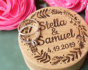 Ring bearer box, wedding ring box, ring box, wooden ring bearer box, wood box for wedding rings, ring dish, ring holder, wedding ring holder