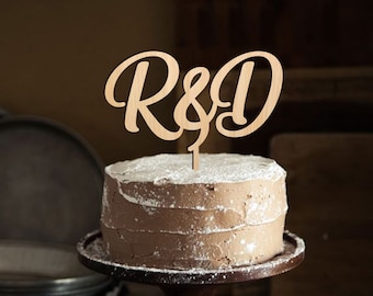 Wedding cake topper, letters cake topper, cake topper for wedding, initials cake topper, rustic wooden cake topper, personalized cake topper