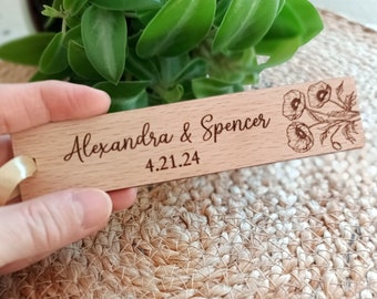 Wedding favors for guests - Bookmark wedding favors - Personalized bookmark favors - Wooden bookmarks - Gifts for guests - Party favors
