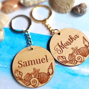 Bomboniere personalizzate per matrimoni in spiaggia, portachiavi, targhette con i nomi per matrimoni, portachiavi, bomboniere, segnaposto per matrimoni, regali per gli ospiti, regali per feste