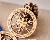 Winter wedding favors - Christmas wedding favors - Wedding favor ornaments - Christmas ornament wedding - Snowflake wedding favors - 10 pc