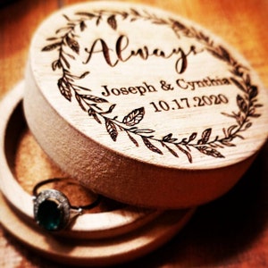 Wedding ring box - wooden ring box - ring bearer box - ring box wedding - ring box - wedding ring holder - personalized
