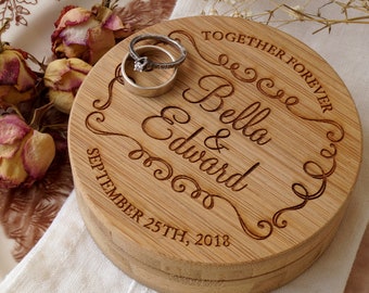 Caja para anillos de boda, caja para anillos, caja personalizada para anillos de boda, caja rústica de madera para anillos, caja hecha a medida, caja para guardar anillos