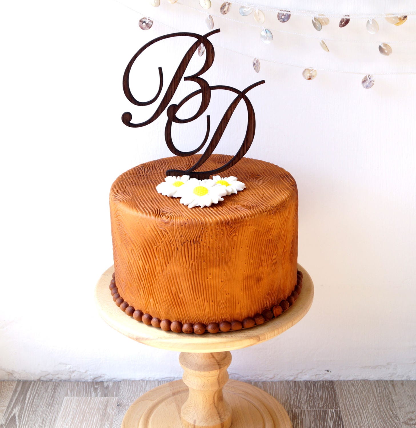 Wedding Cake Topper Rustic Wooden Cake Topper Personalized Etsy
