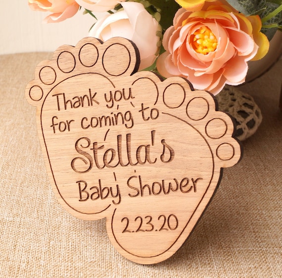 50 Pezzi Formine Piedini Bambino In Legno - Decorazioni Per Baby Shower