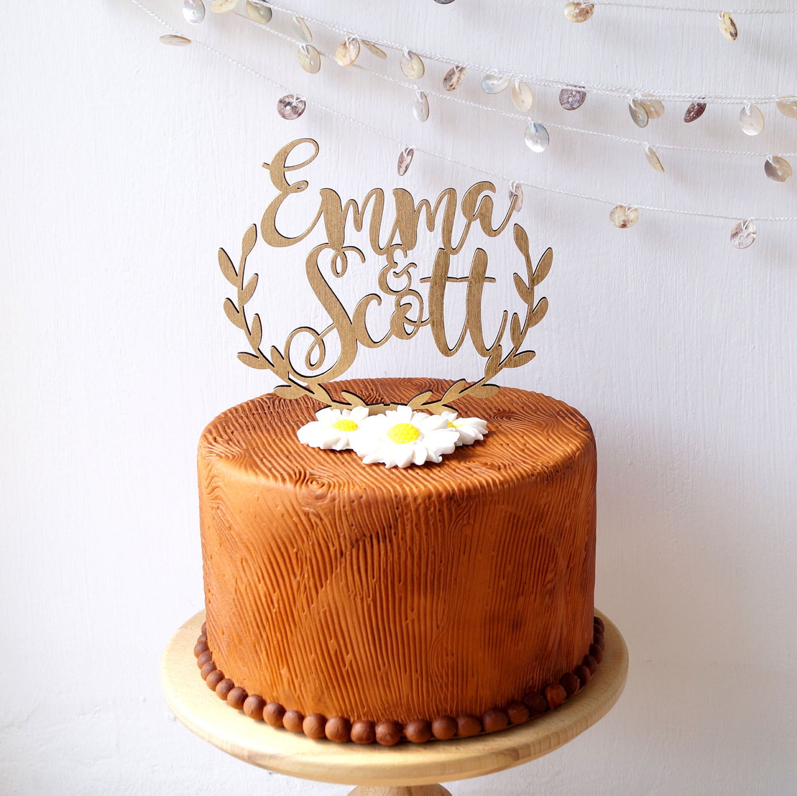 Personalized Wedding Cake Topper Rustic Wedding Cake Topper Etsy