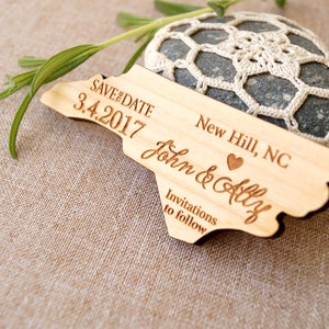Save the date magnets, US state magnets, save the dates, rustic save the dates, wooden save the date magnets, state shape save the dates, 25