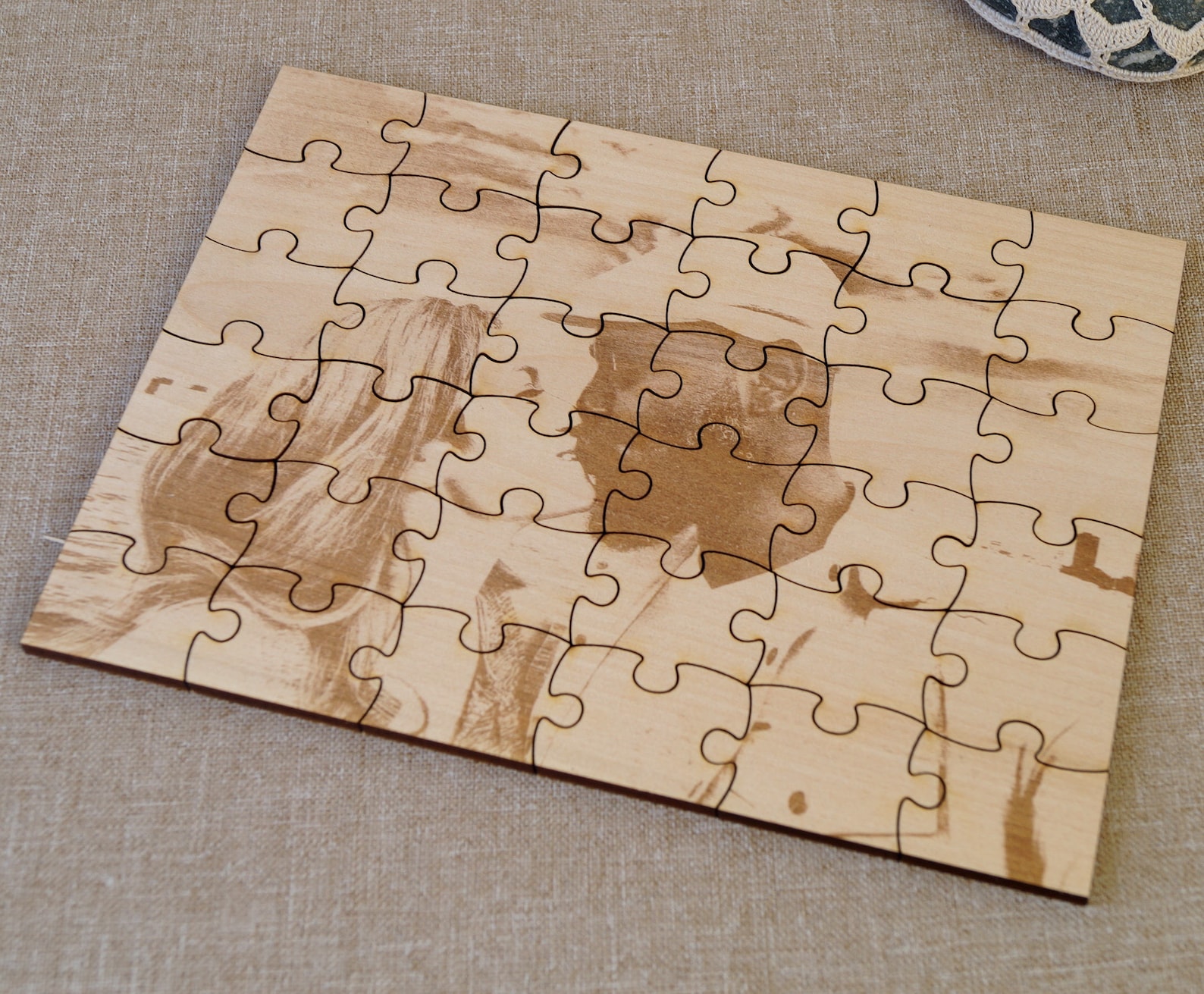 Wooden Picture Puzzle, Laser Engraved Puzzle Personalized With YOUR