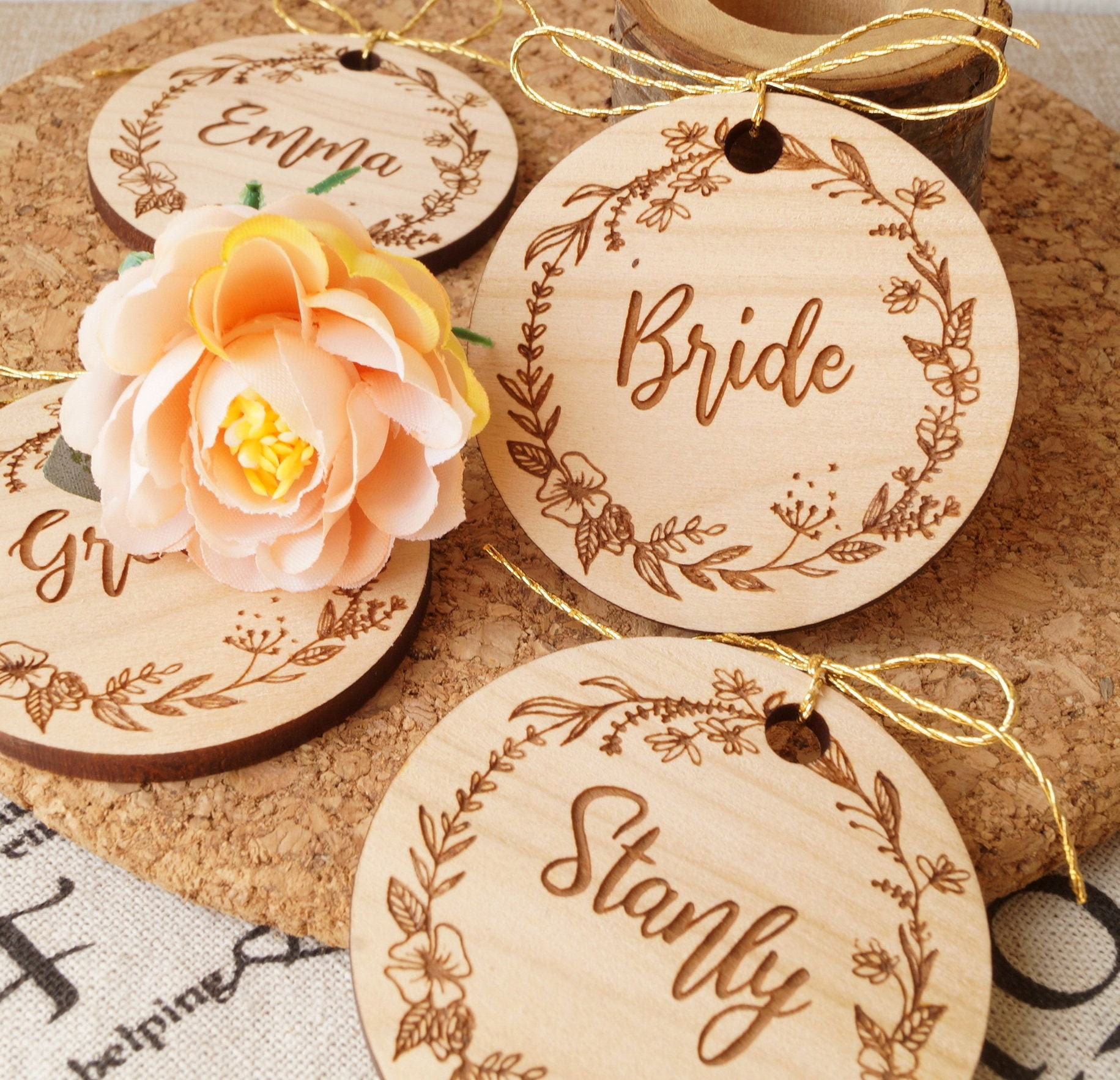 Place tags wedding place cards wooden name tags wedding Etsy