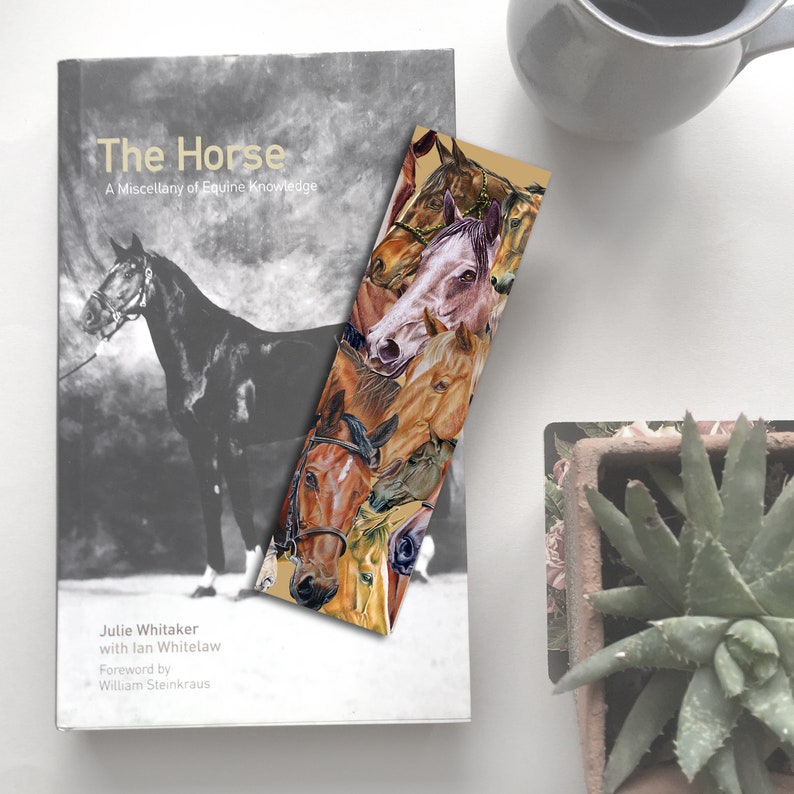 Set of 5 Printable DIY Bookmarks for HORSE Lovers Instant Download A4