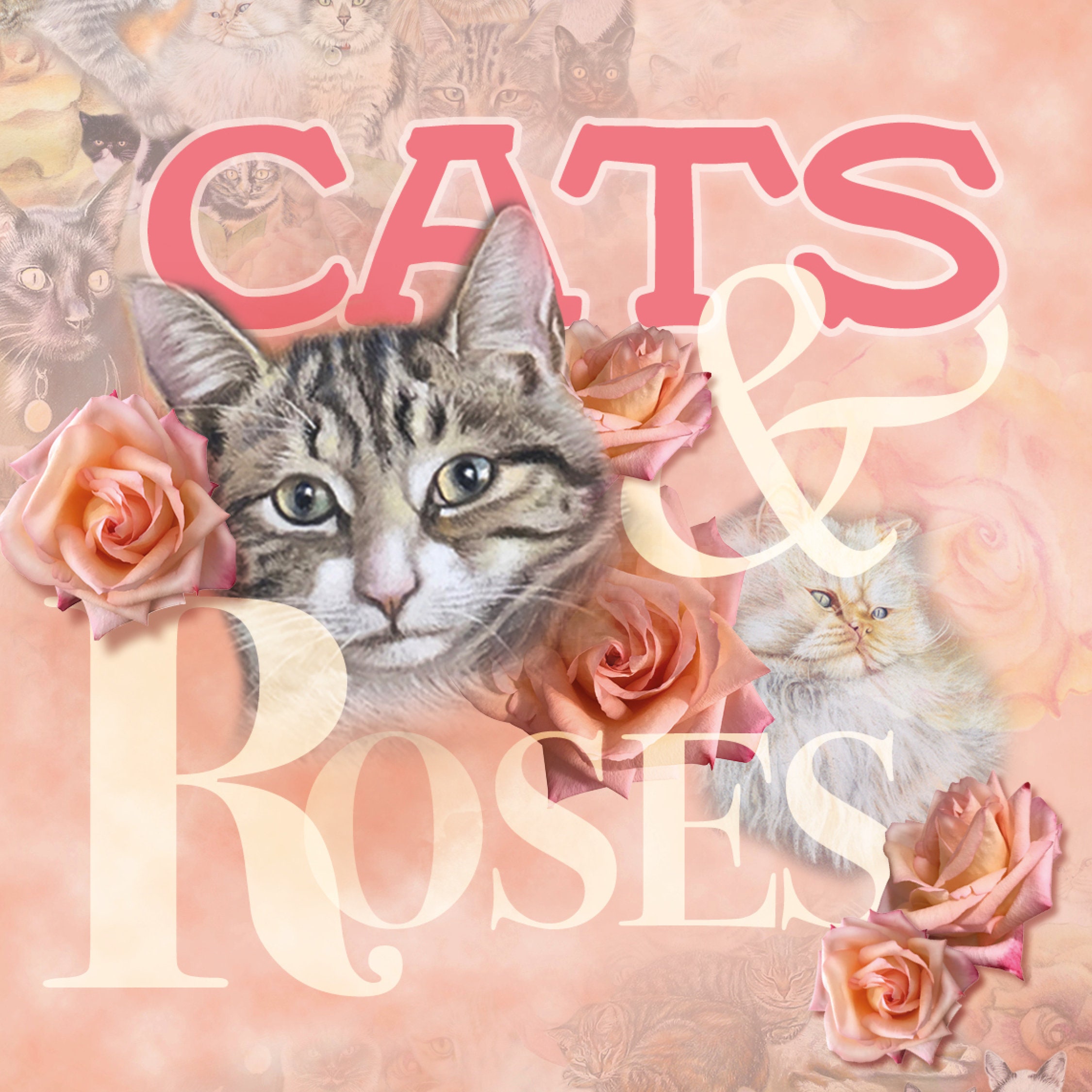 Cats & Roses Junk Journal Kit Printable Pages and Ephemera, Kitten ...