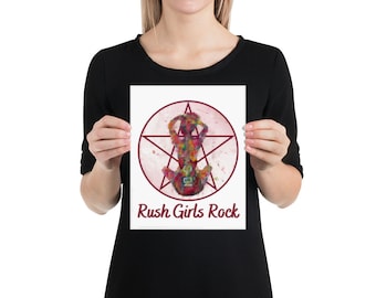 Rush Girls Rock logo print