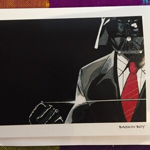 Handgemachte gerahmte Grußkarten Darth Vader (5x7)