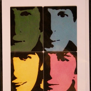 Carte de vœux faite à la main (framable)- The Beatles