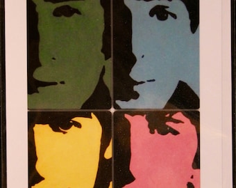 Hand made greeting card (framable)- The Beatles