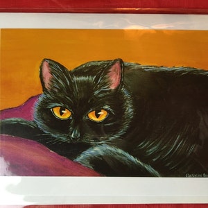 à la main fait des cartes de voeux - cartes d’art cadre-mesure - chat