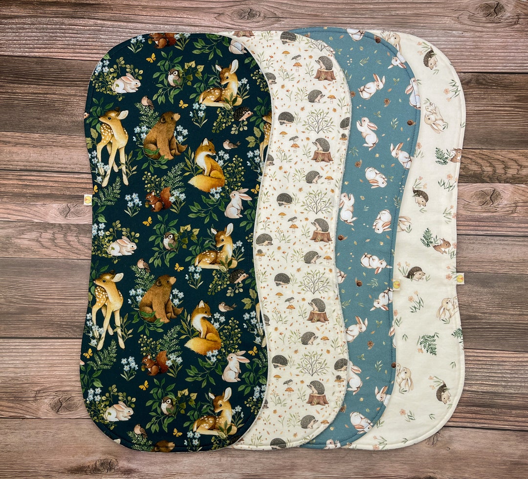 Baby Burp Cloths, Organic Bamboo & Cotton Burping Rag, Baby Shower Gift