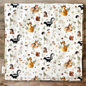 Woodland Animals Minky Lovey: Forest Friends Snuggle Blanket