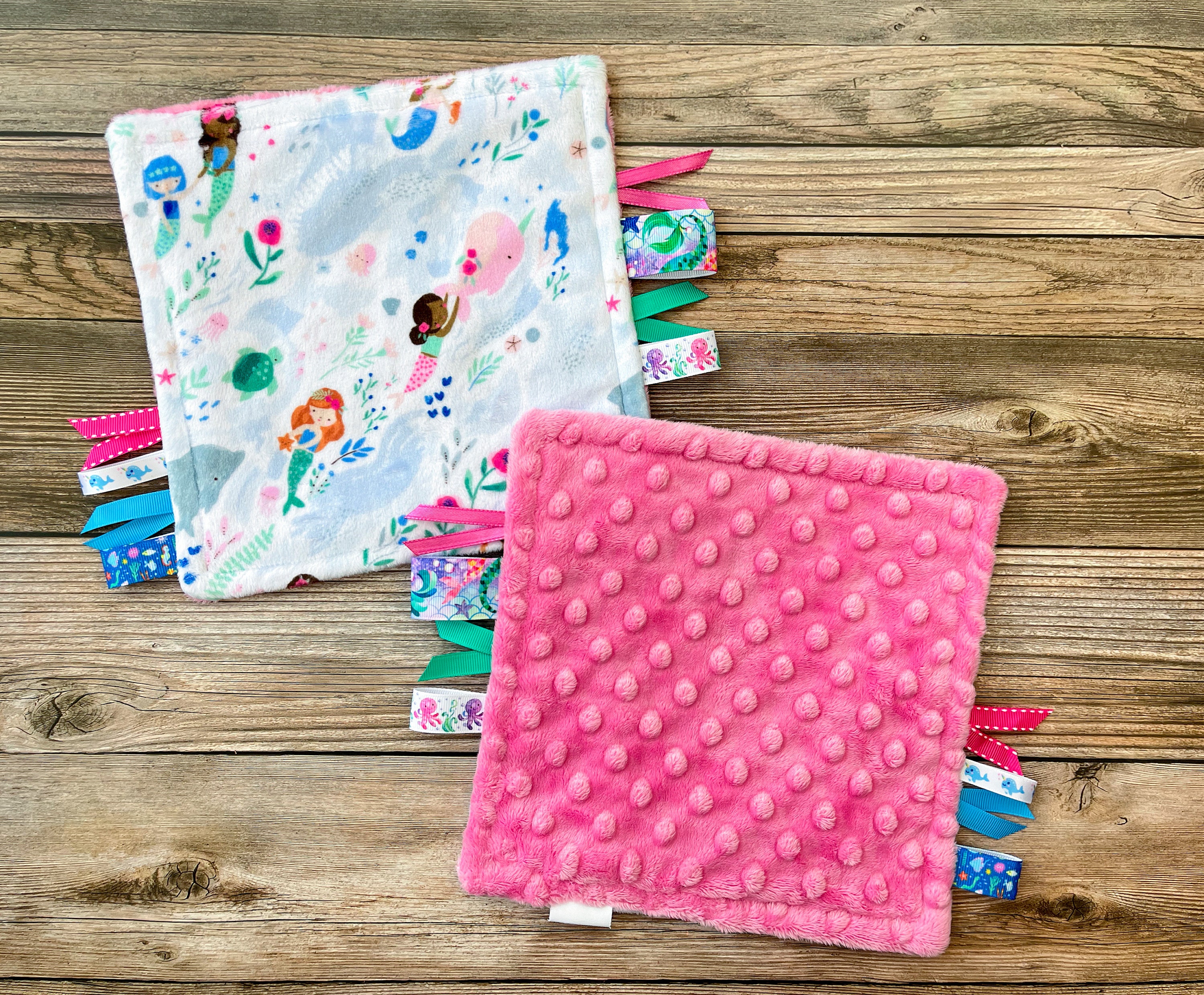 Sensory Baby Crinkle Paper Toy Mermaid Plush Tagged Toy Etsy