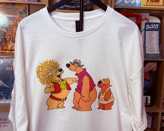 Hair Bear Bunch T-shirt NIEUW *Kies je kleur en maat* Beren uit de jaren 80