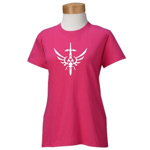 The Legend of Zelda Triforce Master Sword T-Shirt Ladies *Pick color & size*