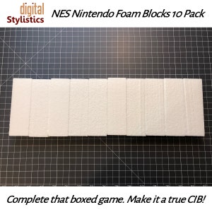 Foam Block Inserts for NES Nintendo boxed games - 10 foam blocks