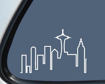 Frasier Seattle Skyline Vinyl Decal Sticker 5 yr warranty! Shipped with tracking (10&quot; wide x 6.5&quot; high)