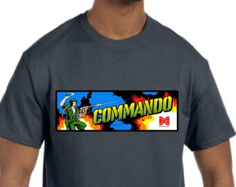 Commando T-Shirt NEW *Pick your color & size* retro video arcade game