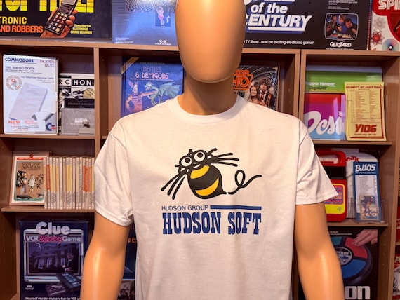 HUDSON SOFT ハドソンソフト Tシャツ　キャラバン　ハチスケ ハドソンソフトTシャツ NEW *サイズをお選びください* レトロビデオ