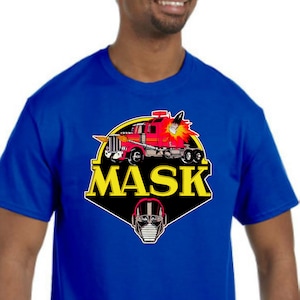 Camiseta con máscara NUEVO *Elige tu color y talla* Programa de televisión de dibujos animados de los 80