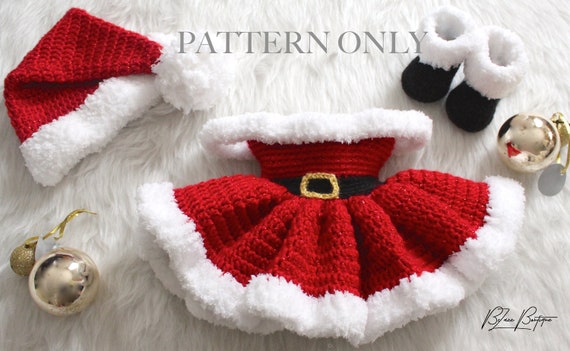 crochet baby christmas dress pattern