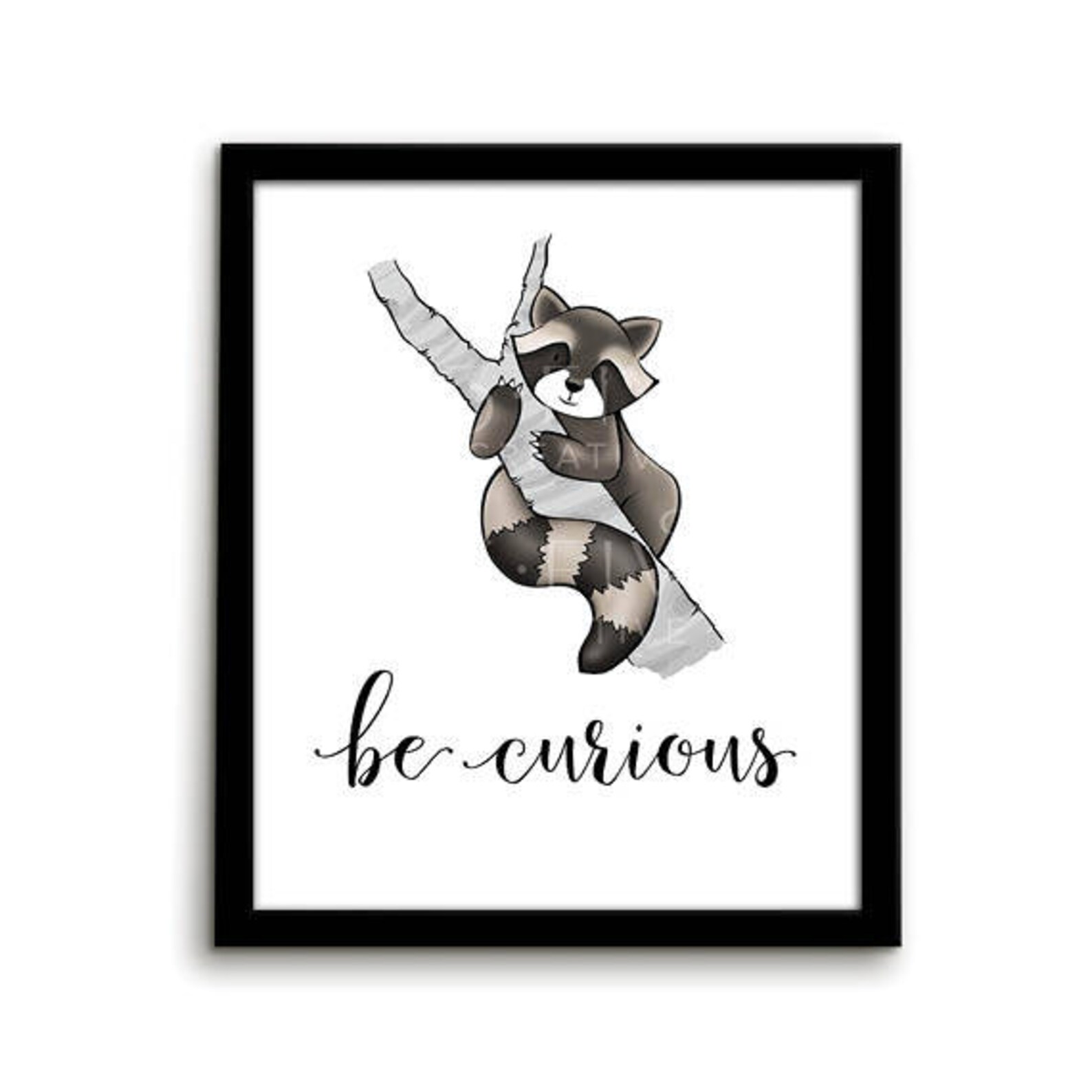 Racoon Print Animal Nursery Art Animal Nursery Print Be Etsy