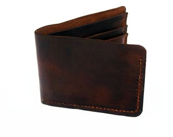 The Commander. A Handmade Leather Bi-fold Wallet With a - Etsy