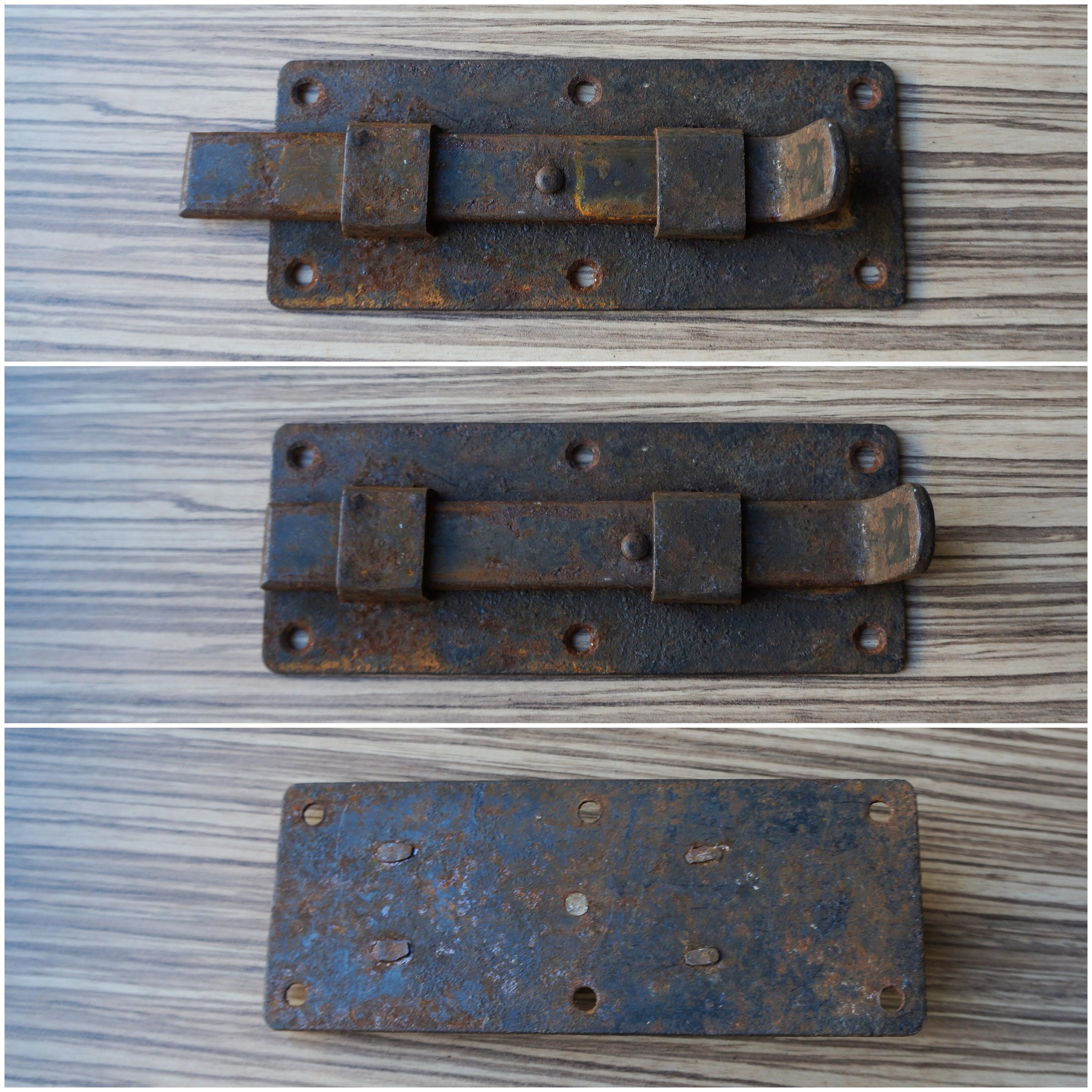 Set of 2 Forged Iron Slide Latches, Rustic Barn Door Locks, Farmhouse ...