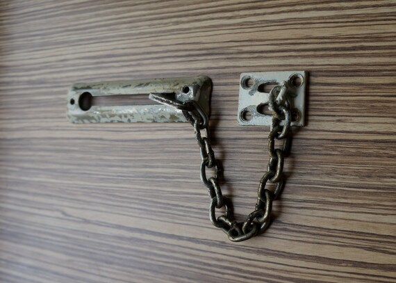 Security Chain Lock For Entrance Door Steel Chain Sliding Etsy