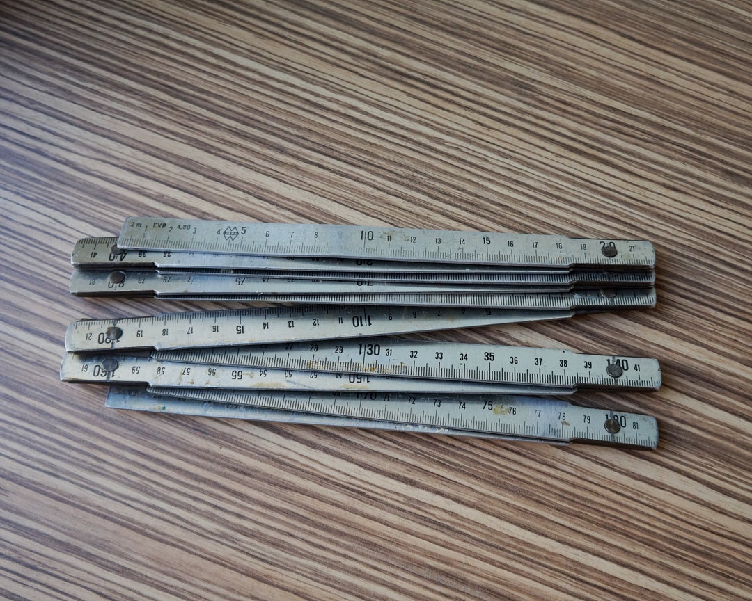 Metallic Folding Ruler, Two Meters Long Articulating Measuring Stick ...