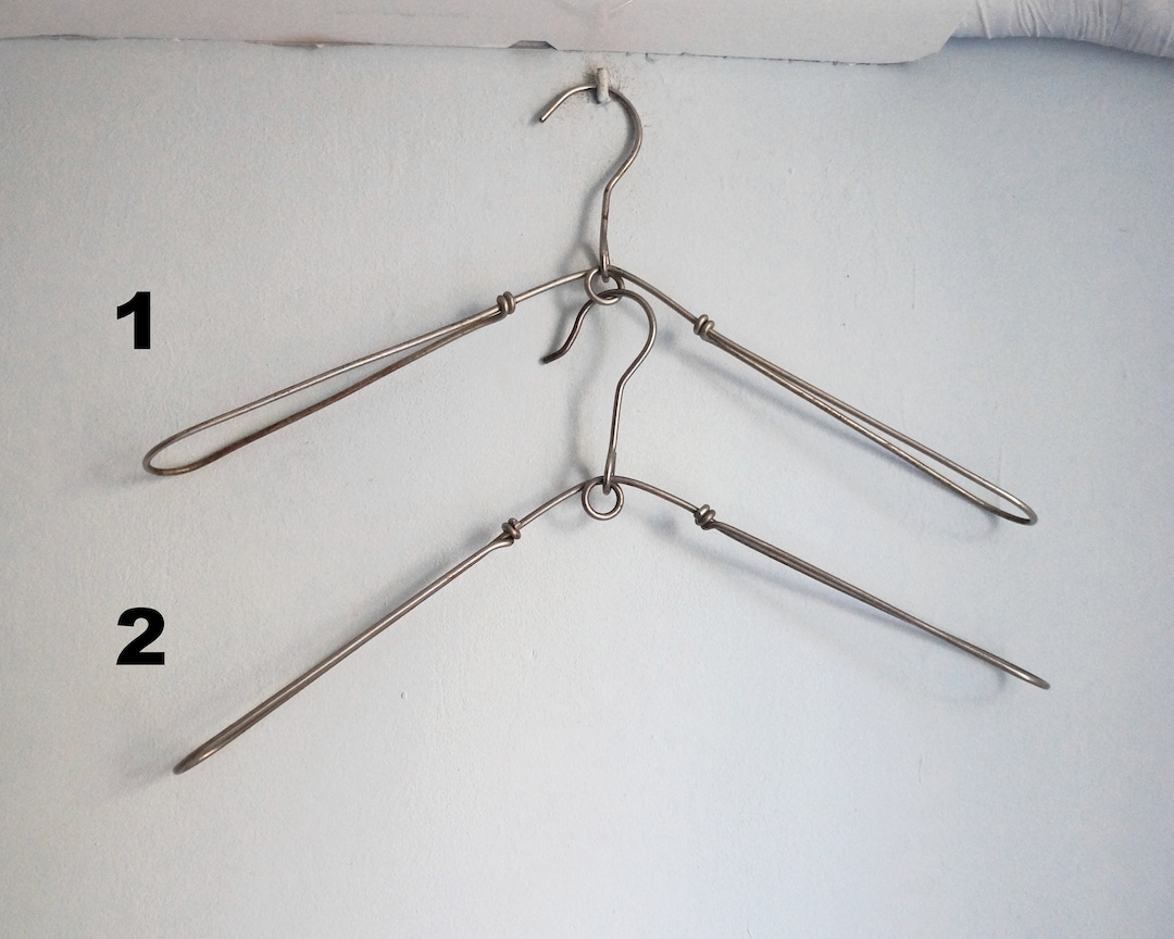 Large Twisted Steel Wire Clothes Hanger, With Shoulders Loops, Tailor