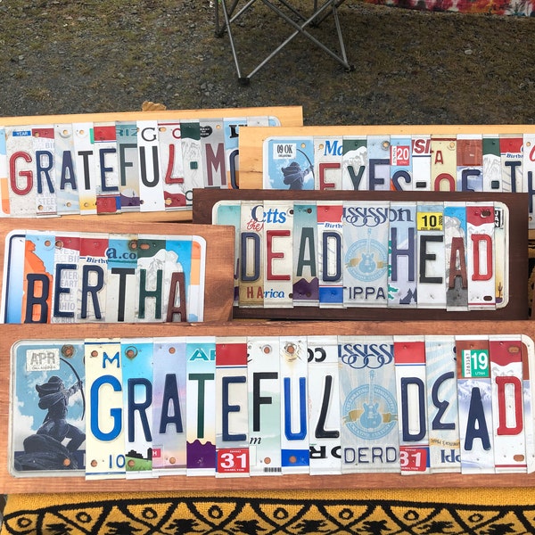 The Grateful Dead License Plate Etsy
